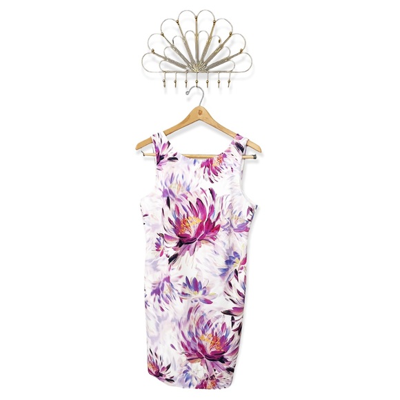 Trina Turk Clemente Water Lily Twist-Back Dress - Picture 1 of 7